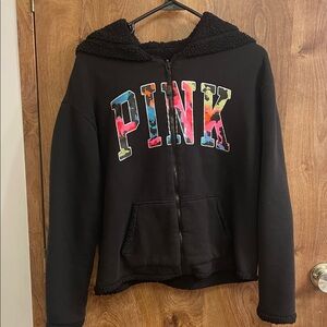 Colorful Graphic VS Pink Zip Hoodie